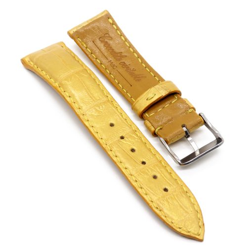 bracelet montre crocodile couleur or 24k 2