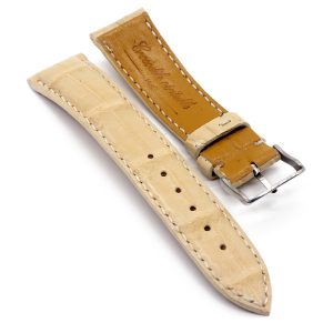bracelet montre crocodile couleur sable 2