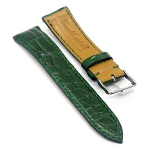 bracelet montre crocodile couleur vert emeraude 2