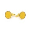 boutons de manchette argent galuchat citron or